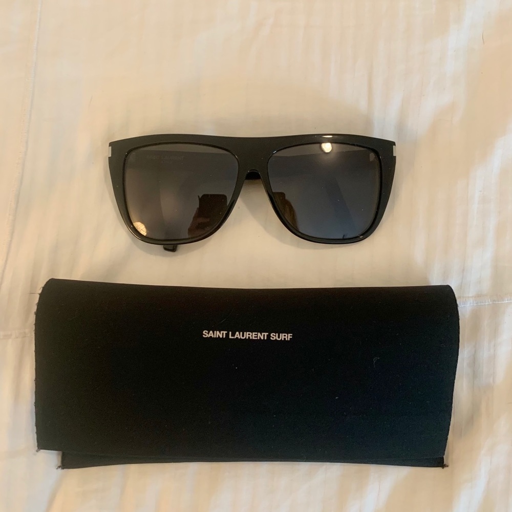 Saint Laurent SL 1 002 Black Sunglasses.